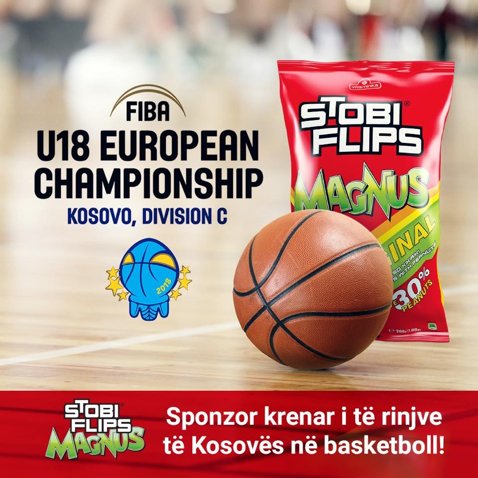 “Stobi Flips Kosova” sponsor gjeneral i Përfaqësueses U18 të Kosovës në FIBA U18 Kampionatin Evropian