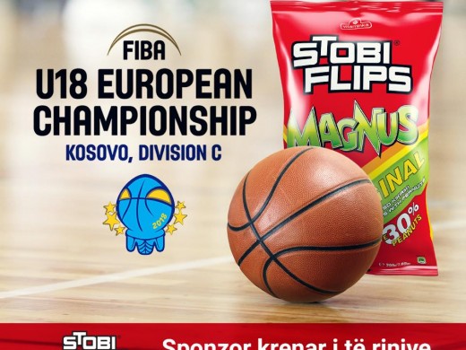 “Stobi Flips Kosova” sponsor gjeneral i Përfaqësueses U18 të Kosovës në FIBA U18 Kampionatin Evropian