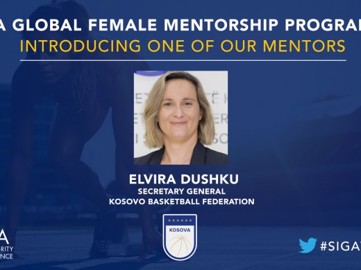 Dushku mentore në Programin e SIGA-s për mentorim global të vajzavë të reja që synojnë të bëhen udhëheqëse në sport