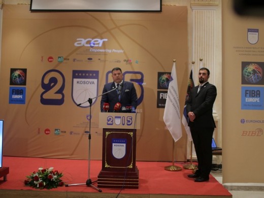 Belegu and Hoxha at the FIBA Draw for European Championships 